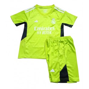 Real Madrid Bramkarskie Koszulka Podstawowych Dziecięca 2023-24 Krótki Rękaw (+ Krótkie spodenki)